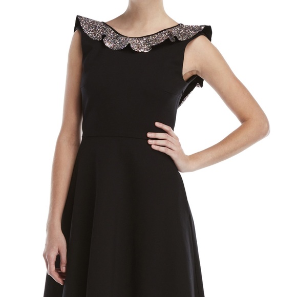 Maje Dresses & Skirts - NWT MAJE GLITTER RUFFLE LBD DRESS SIZE 3 large